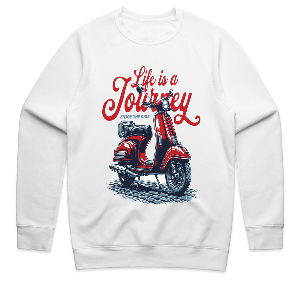Life is a Journey – Enjoy the Ride Retro Scooter T-Shirt