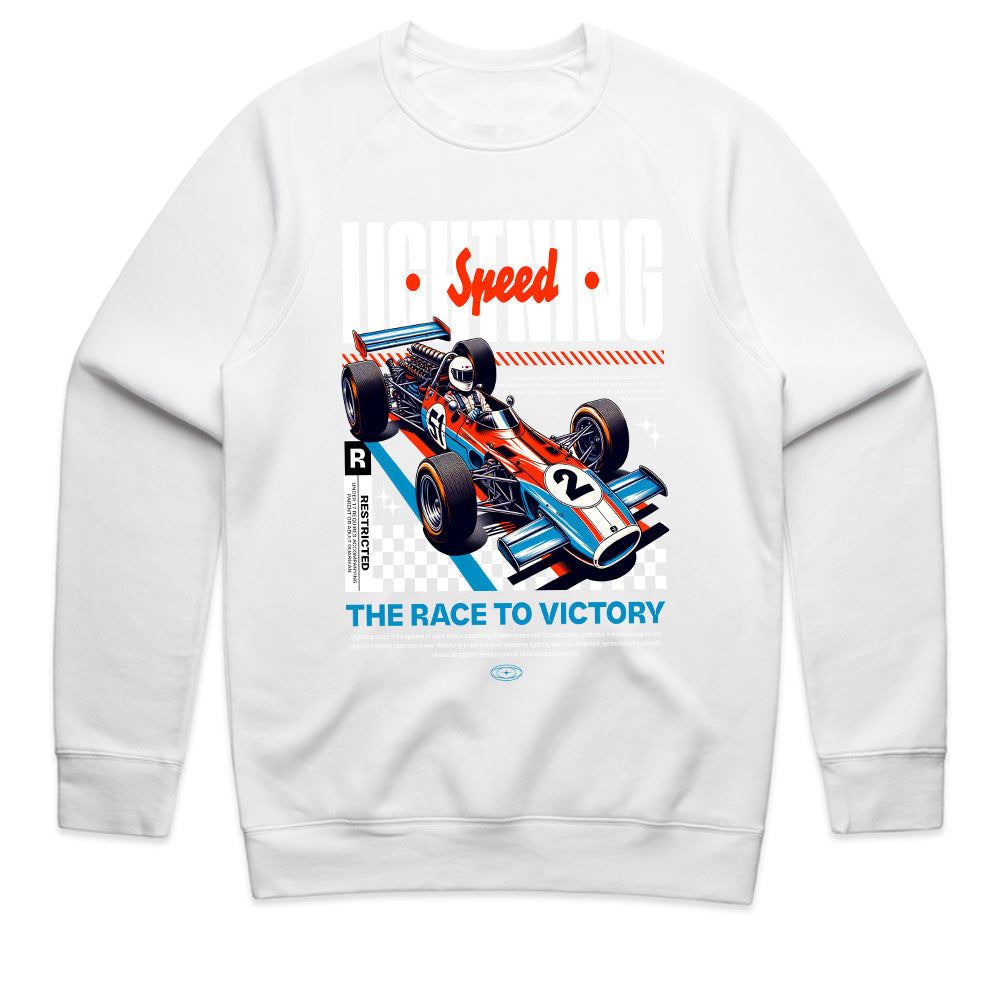 Lightning Speed: Retro Race Victory T-Shirt