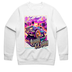 Low and Glow T-Shirt – Neon Vibe Lowrider Masterpiece
