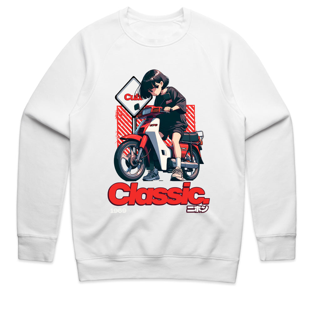 Classic Nihon – Retro Anime Scooter Rider Japanese Streetwear T-Shirt