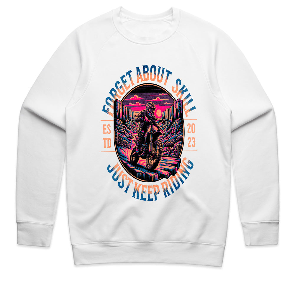 Forget About Skill – Just Keep Riding Adventure Motocross T-Shirt
