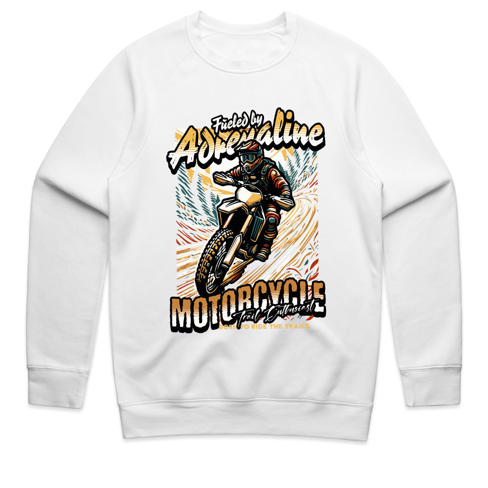Fueled by Adrenaline – Motorcycle Trail Enthusiast Off-Road Biking T-Shirt