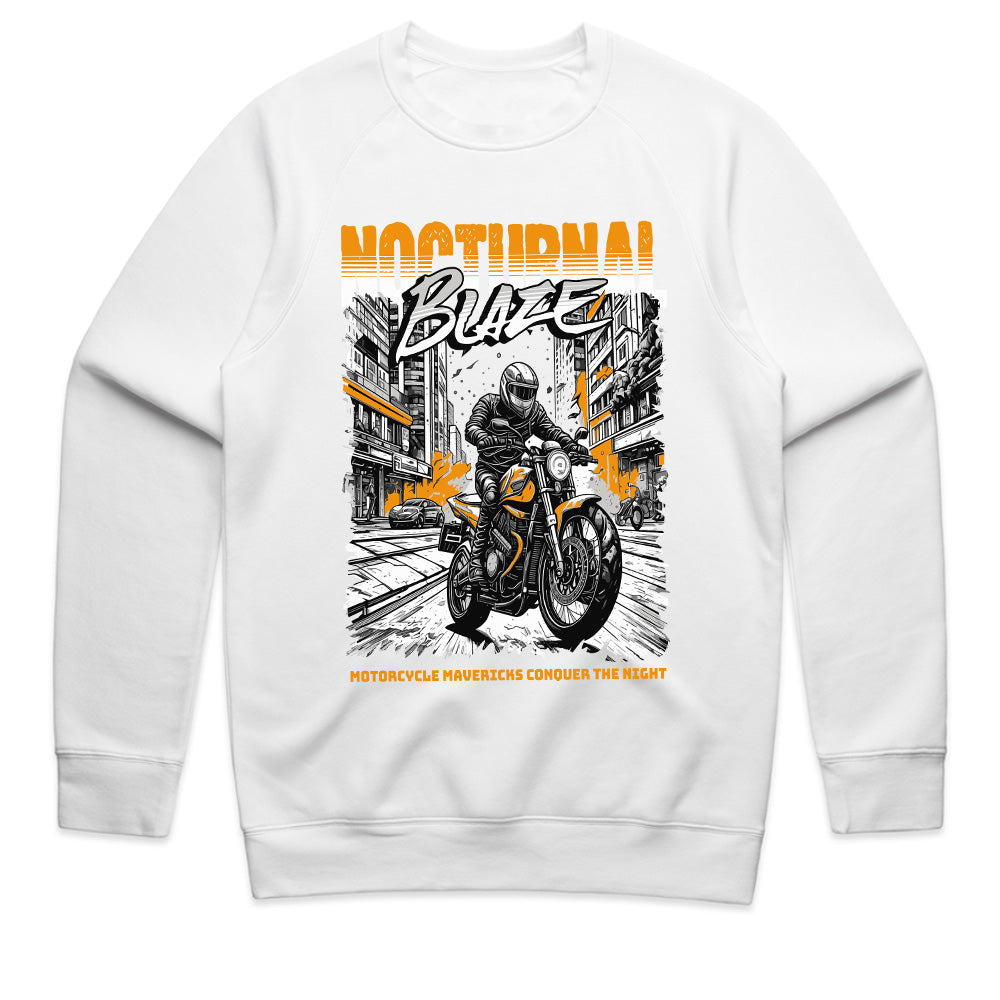 Nocturnal Blaze – Motorcycle Mavericks Graphic T-Shirt