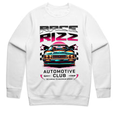 Race Rizz T-Shirt – Retro Neon Automotive Club Edition