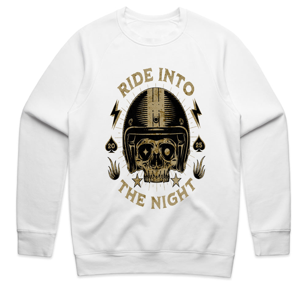 Ride Into the Night T-Shirt – Skull Biker Midnight Ride Tee