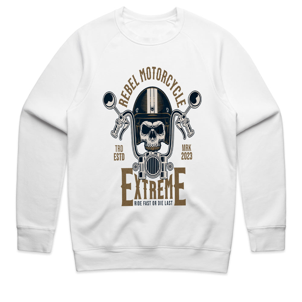 Rebel Motorcycle Extreme T-Shirt – Skull Biker Chopper Rider Tee
