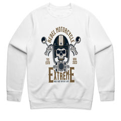 Rebel Motorcycle Extreme T-Shirt – Skull Biker Chopper Rider Tee