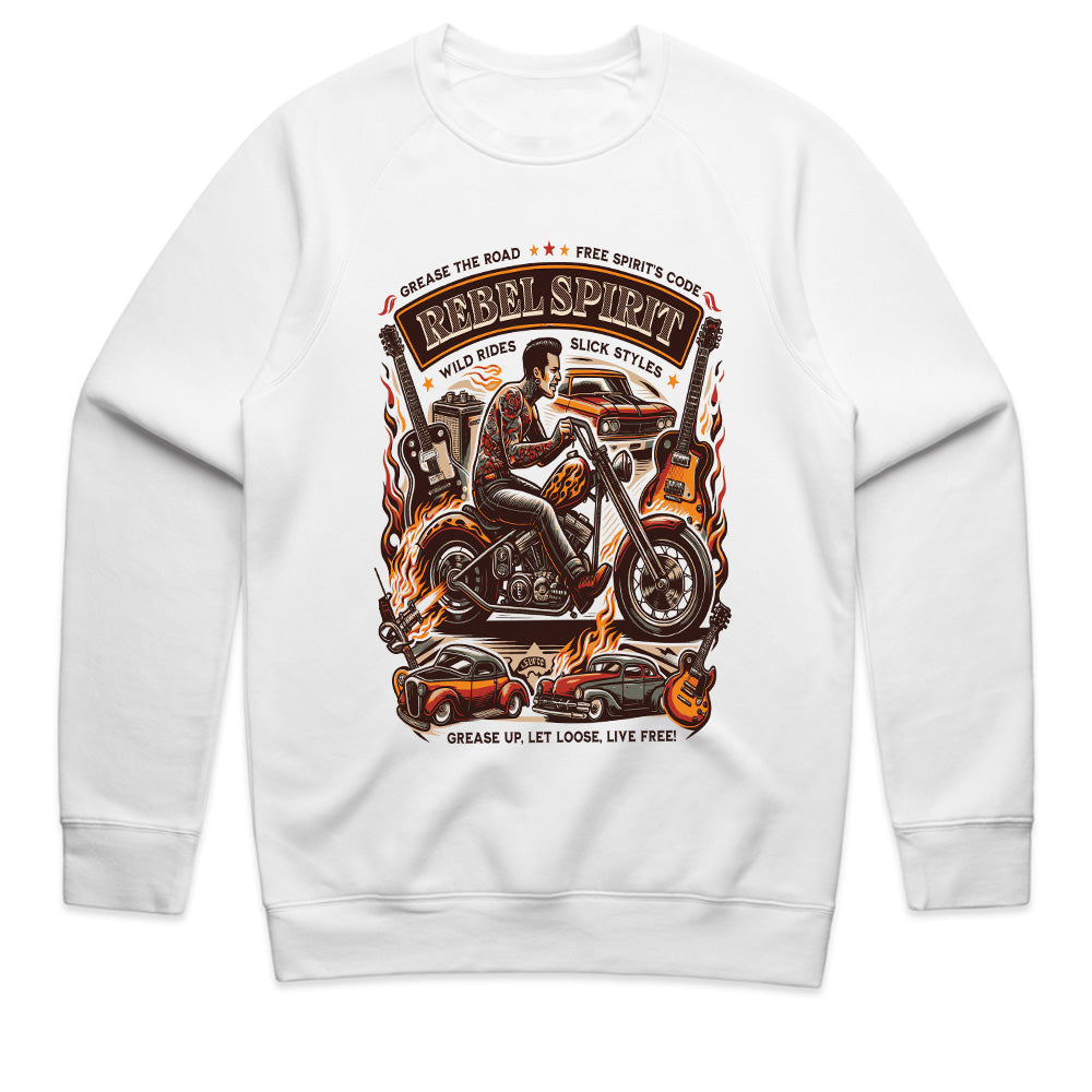 Rebel Spirit T-Shirt – Vintage Chopper Biker & Rock 'n' Roll Tee