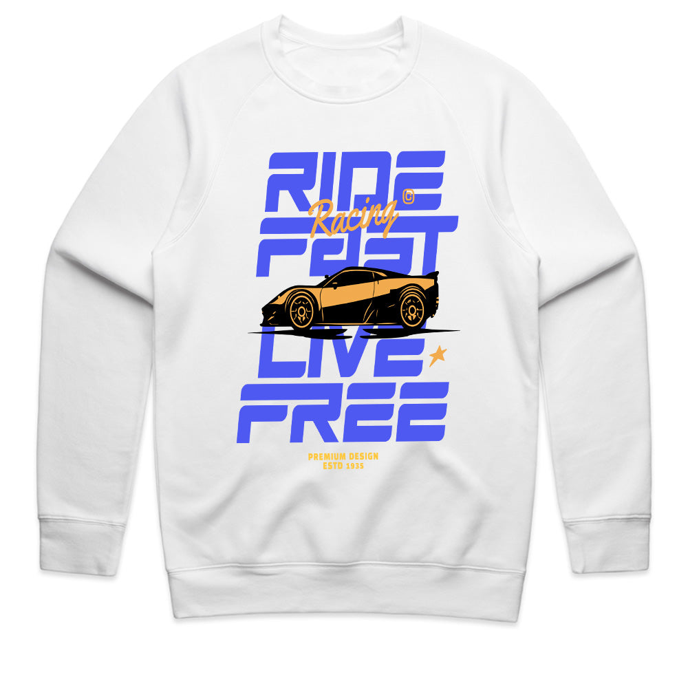 Ride Fast Live Free Racing T-Shirt – Speed & Freedom Edition