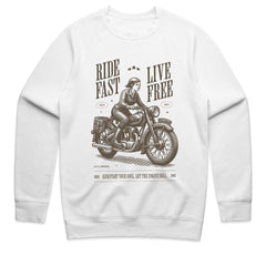 Ride Fast Live Free T-Shirt – Vintage Motorcycle Freedom Tee