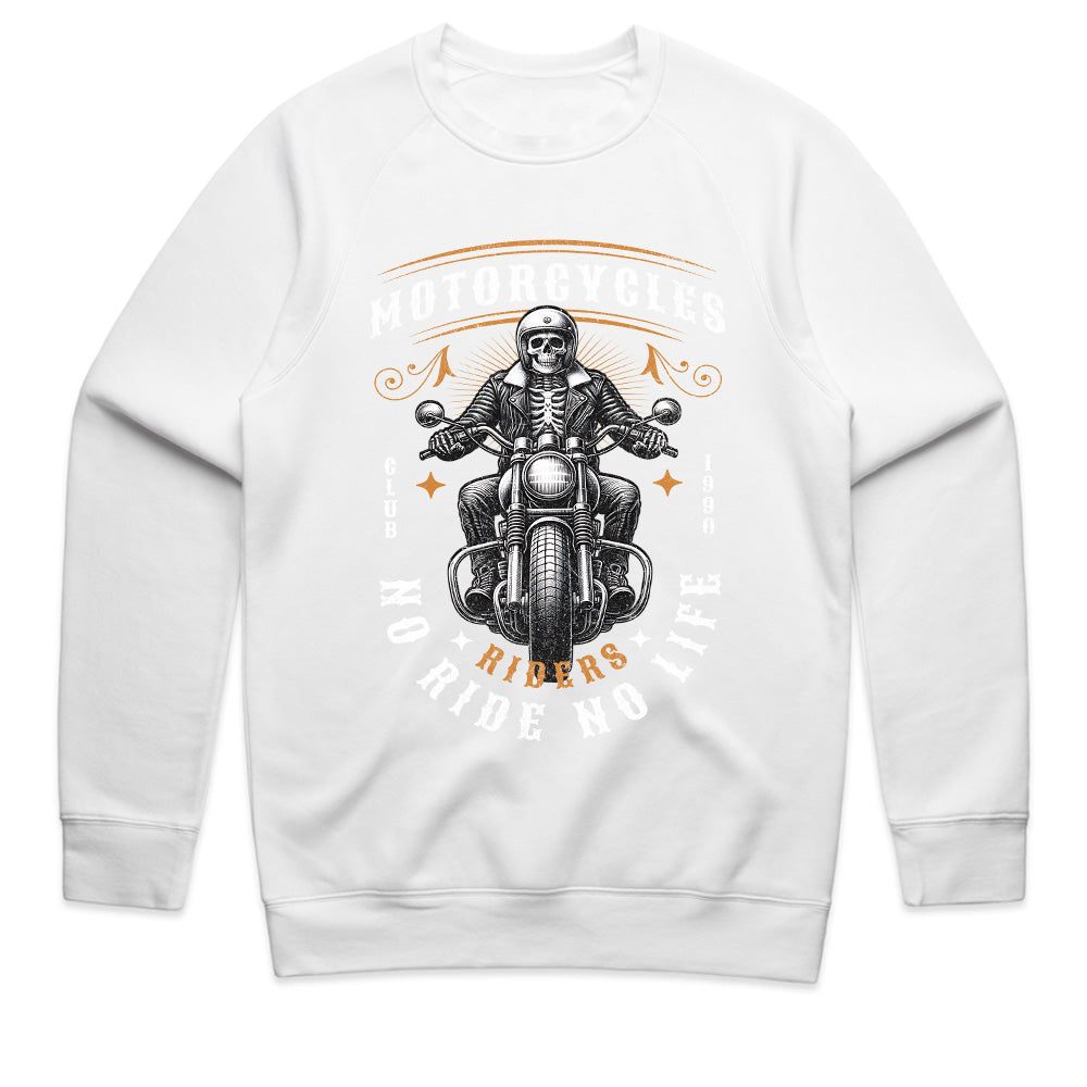No Ride No Life T-Shirt – Skeleton Biker Club Tee