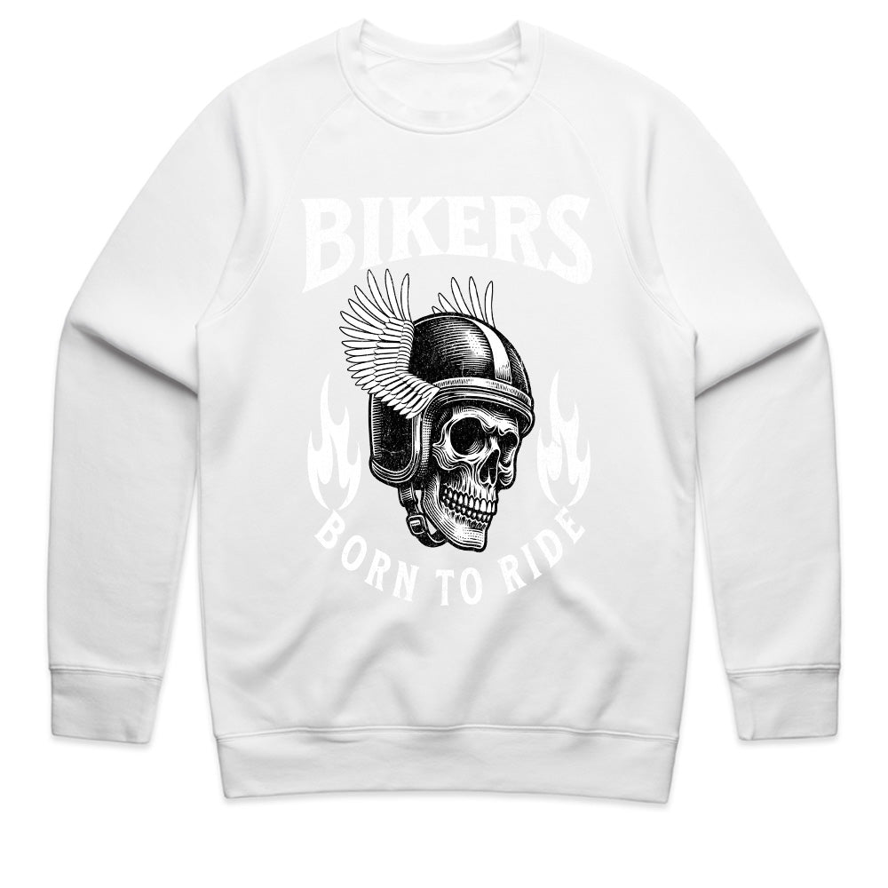 Bikers Born to Ride T-Shirt – Winged Skull Motorcycle Tee