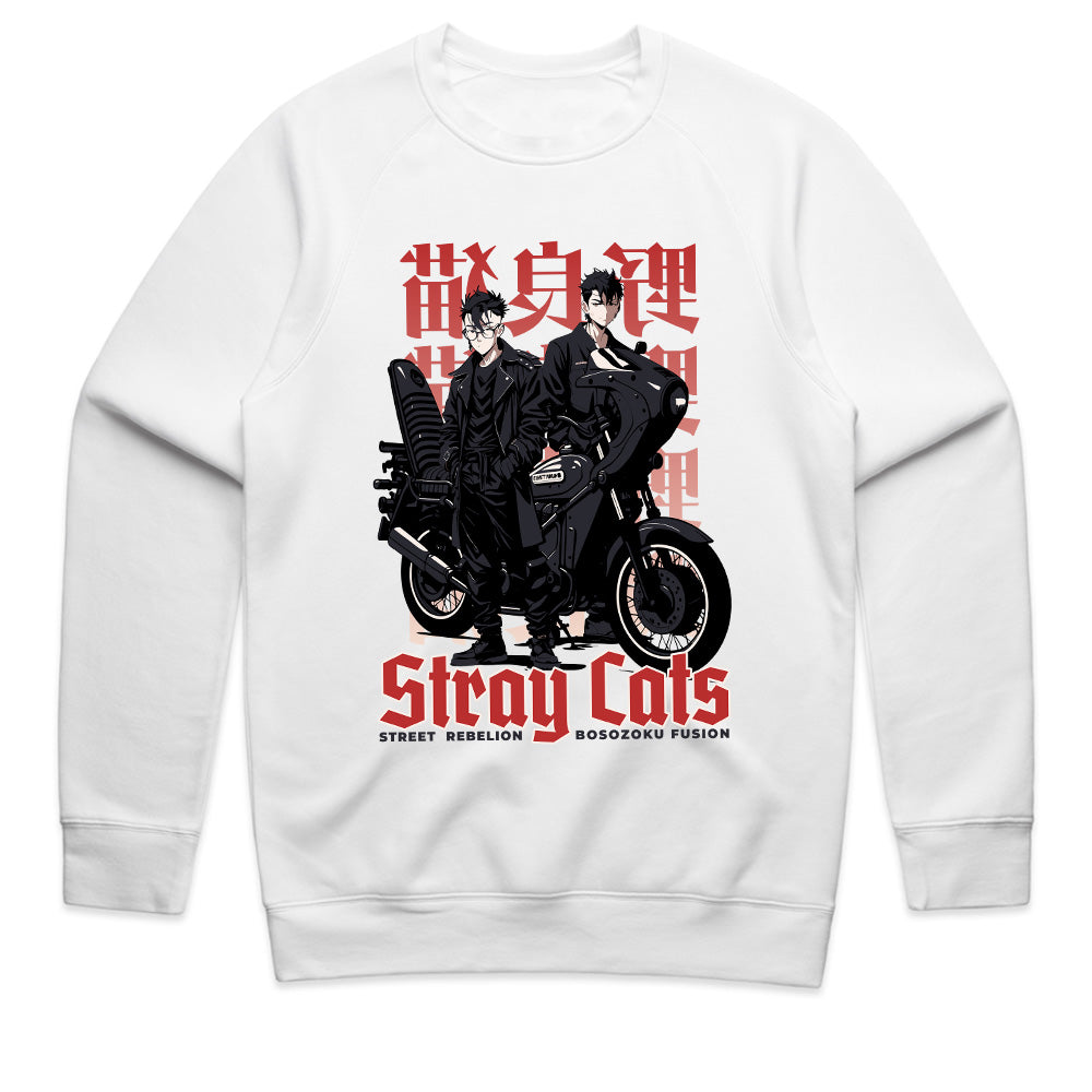 Stray Cats T-Shirt – Bosozoku Street Rebellion Biker Anime Tee