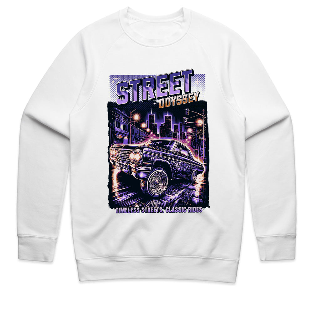 Street Odyssey – Neon Lowrider Classic City Vibes T-Shirt
