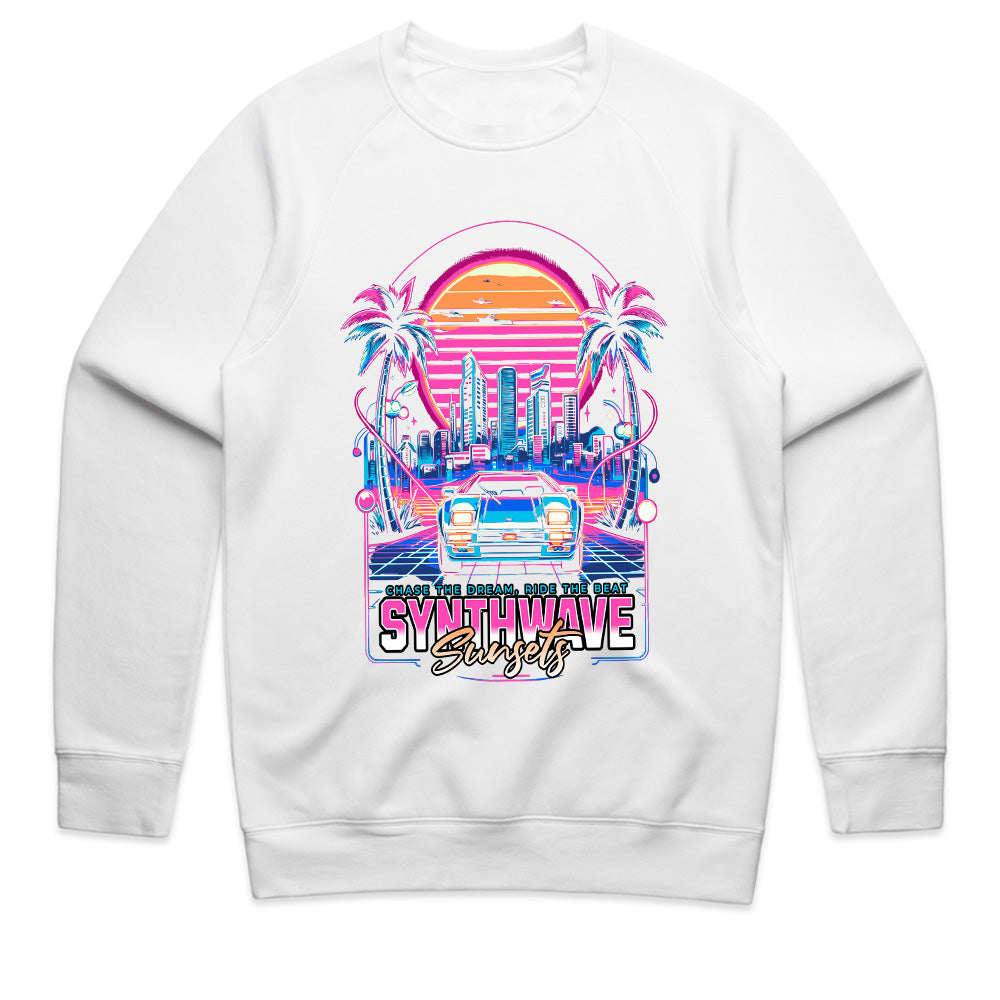 Synthwave Sunsets – Retro Neon Cityscape Vaporwave T-Shirt