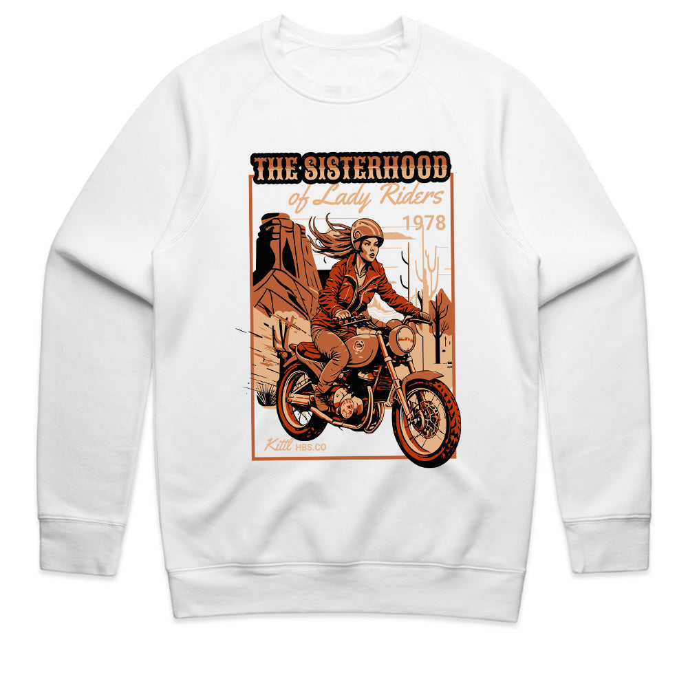 The Sisterhood of Lady Riders T-Shirt – Vintage Biker Woman Tee