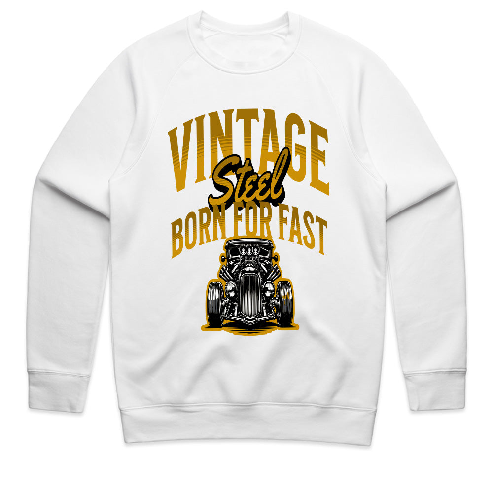 Vintage Steel — Born for Fast Classic Hot Rod Car T-Shirt