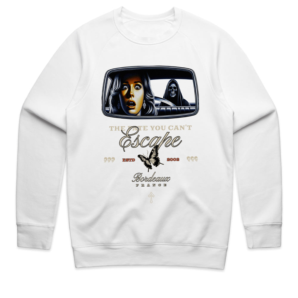 The Fate You Can’t Escape – Retro Horror Rearview Graphic T-Shirt