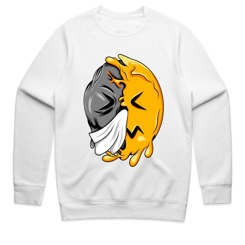 Crying Chaos: Masked Emoticon Split Tee