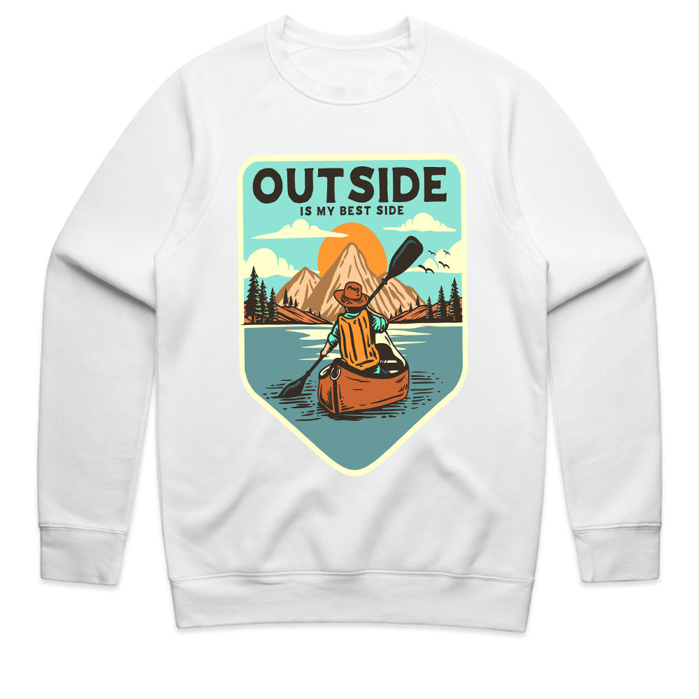 Outside Is My Best Side - Adventure Canoe Tee