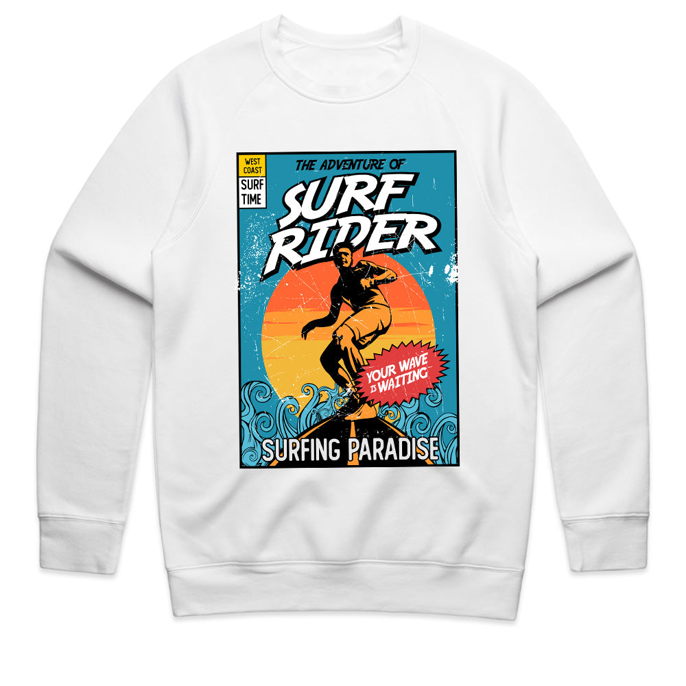 Surf Rider Adventure - Retro Surfing Paradise Tee