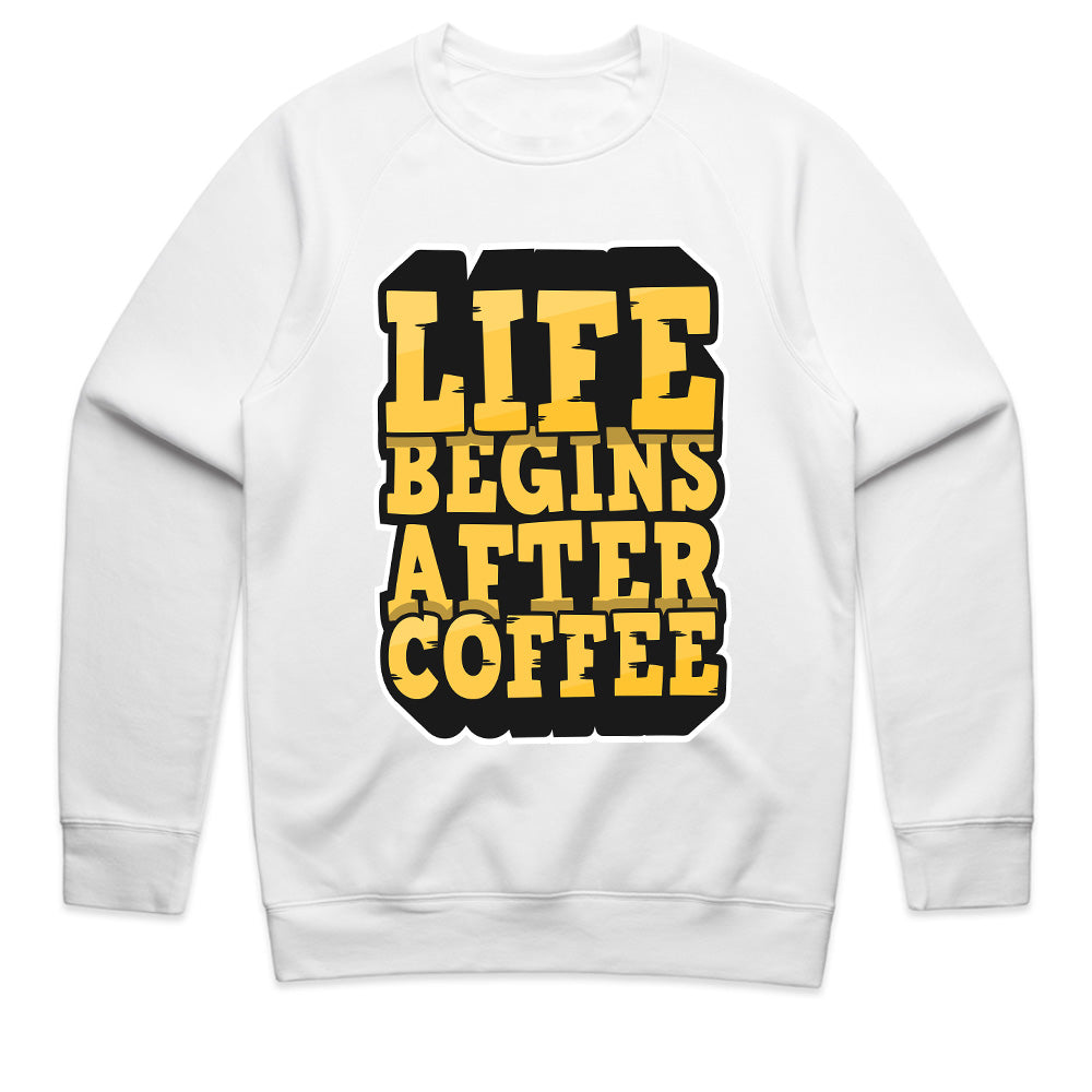 Life Starts With Coffee - Bold Typography Tee