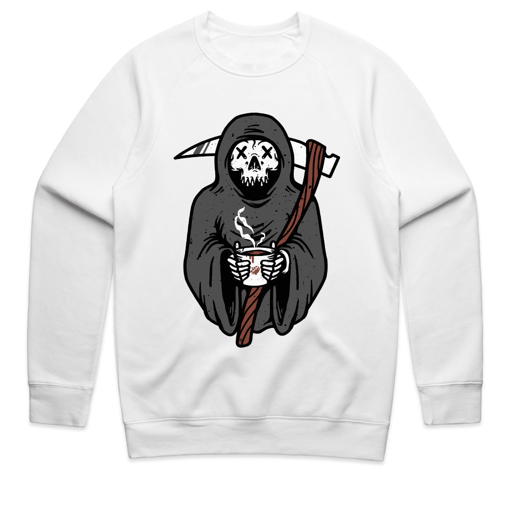Caffeine & Scythes: Grim Morning Tee