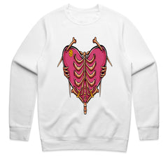 Stitched & Exposed – Ribbed Heart Tee