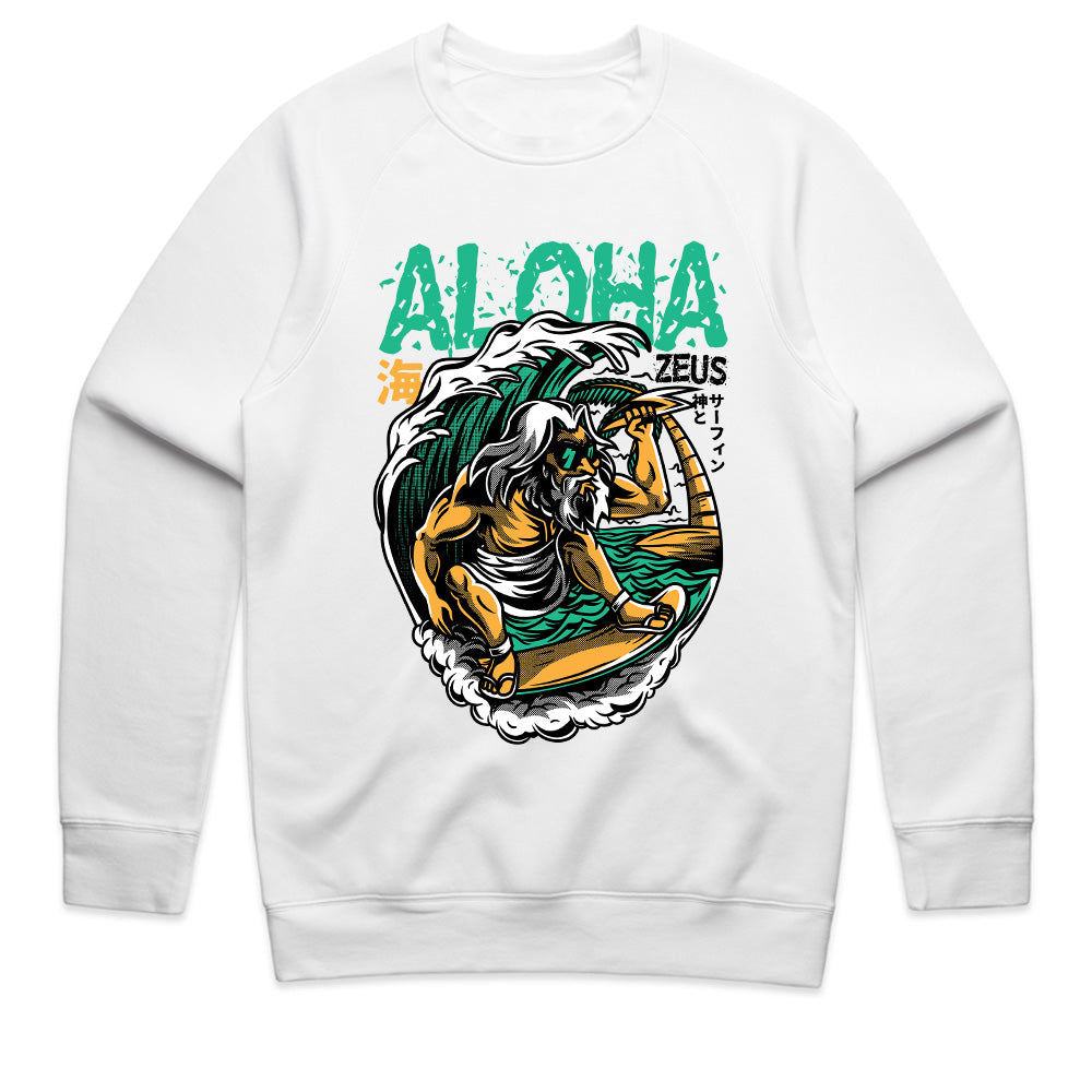 Aloha Zeus: Surfing God Tee