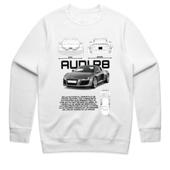 Audi R8 Supercar Blueprint T-Shirt