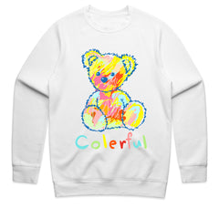 Crayon Chaos – Colorful Bear Scribble Tee