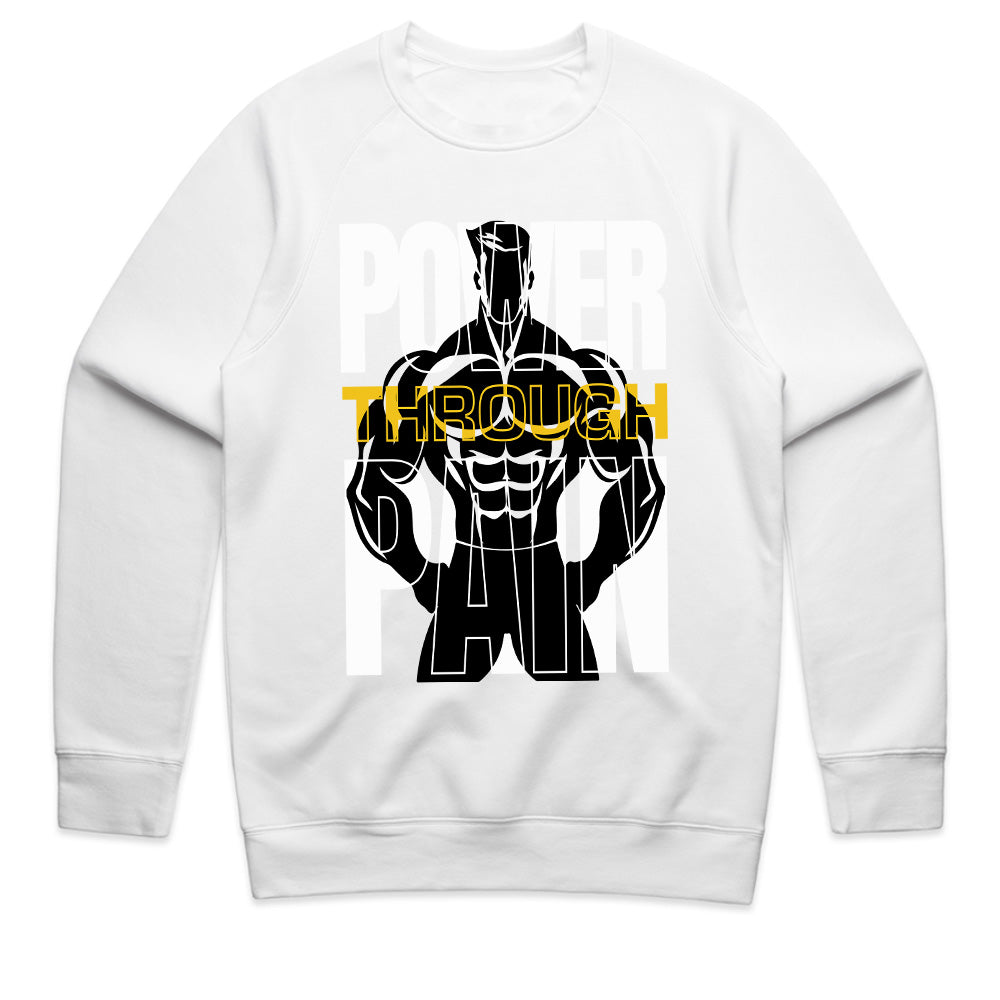 "Power Through Pain" Motivational Gym T-Shirt – Strength & Resilience