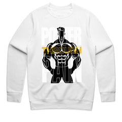 "Power Through Pain" Motivational Gym T-Shirt – Strength & Resilience