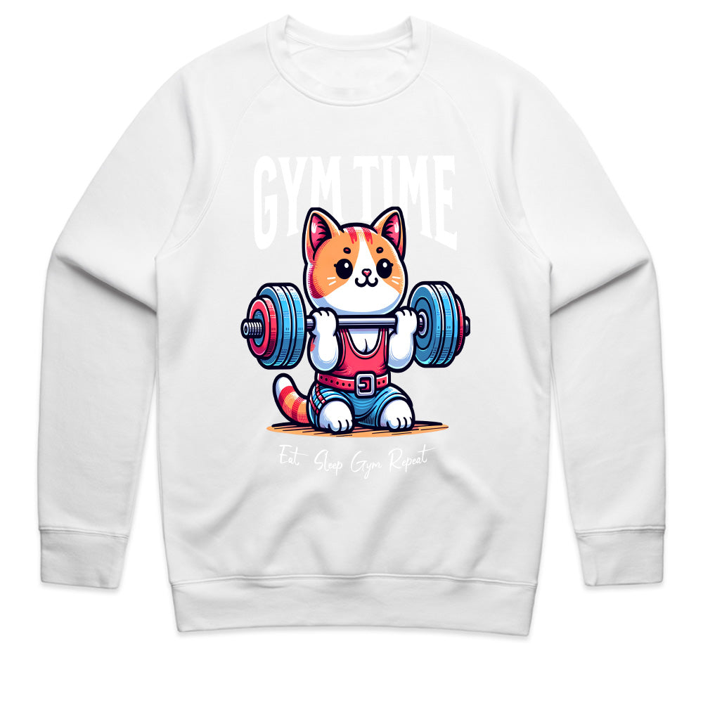 Gym Time Cat – Cute & Funny Workout T-Shirt for Fitness Lovers