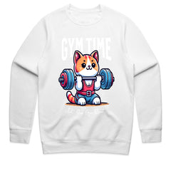 Gym Time Cat – Cute & Funny Workout T-Shirt for Fitness Lovers