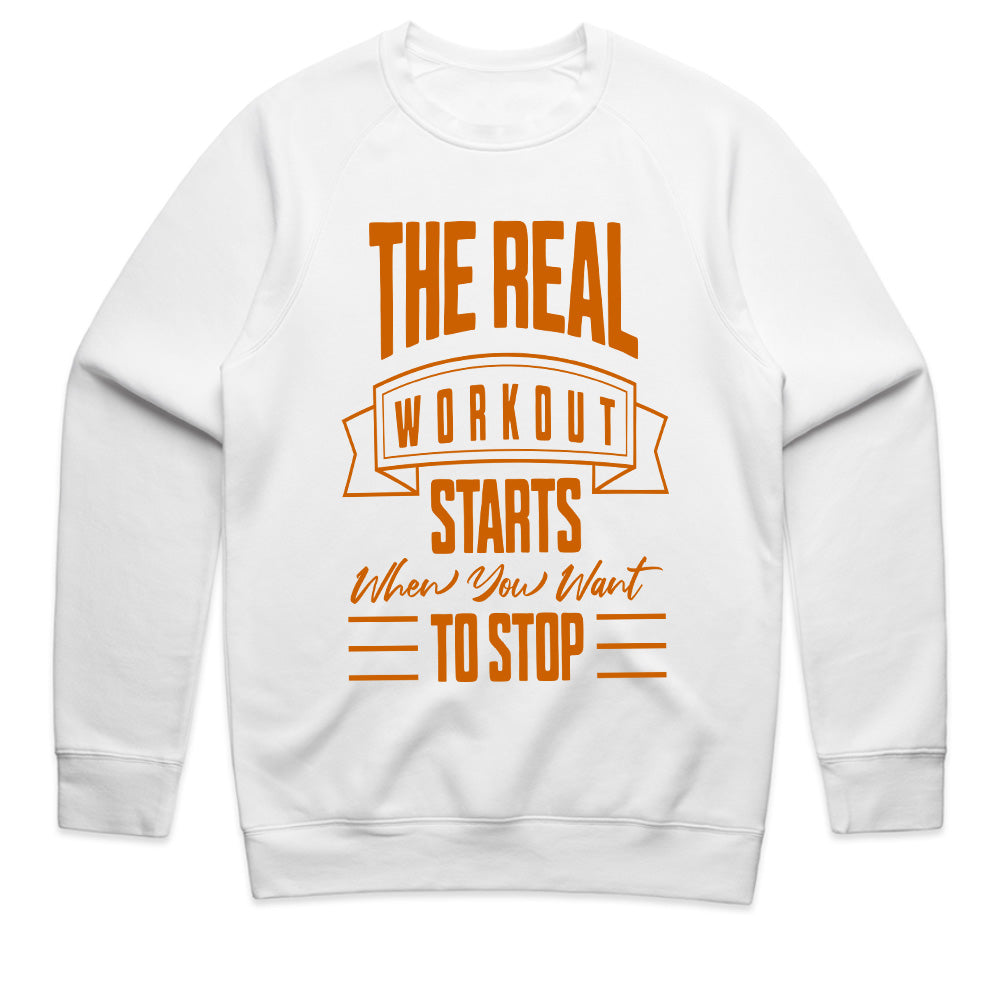 "The Real Workout Starts When You Want to Stop" Motivational Gym T-Shirt