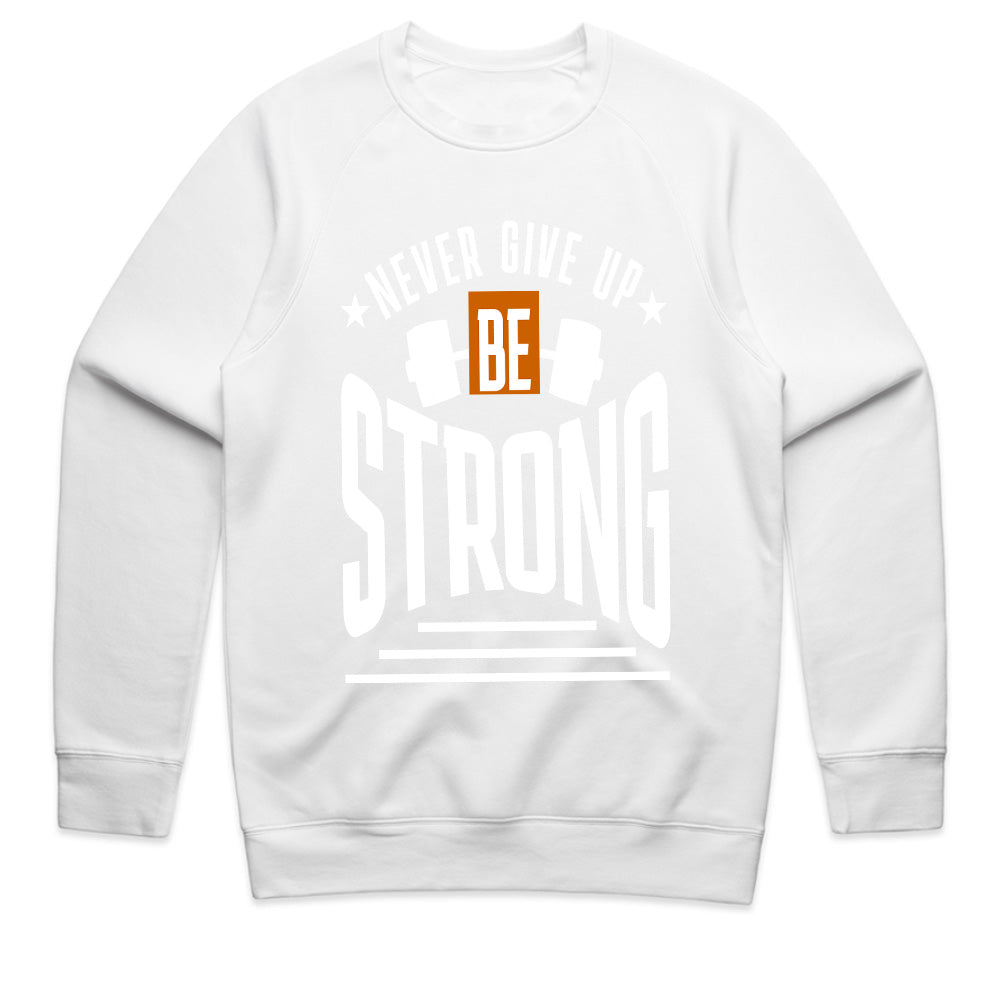 "Never Give Up, Be Strong" Motivational Gym T-Shirt – Strength & Resilience