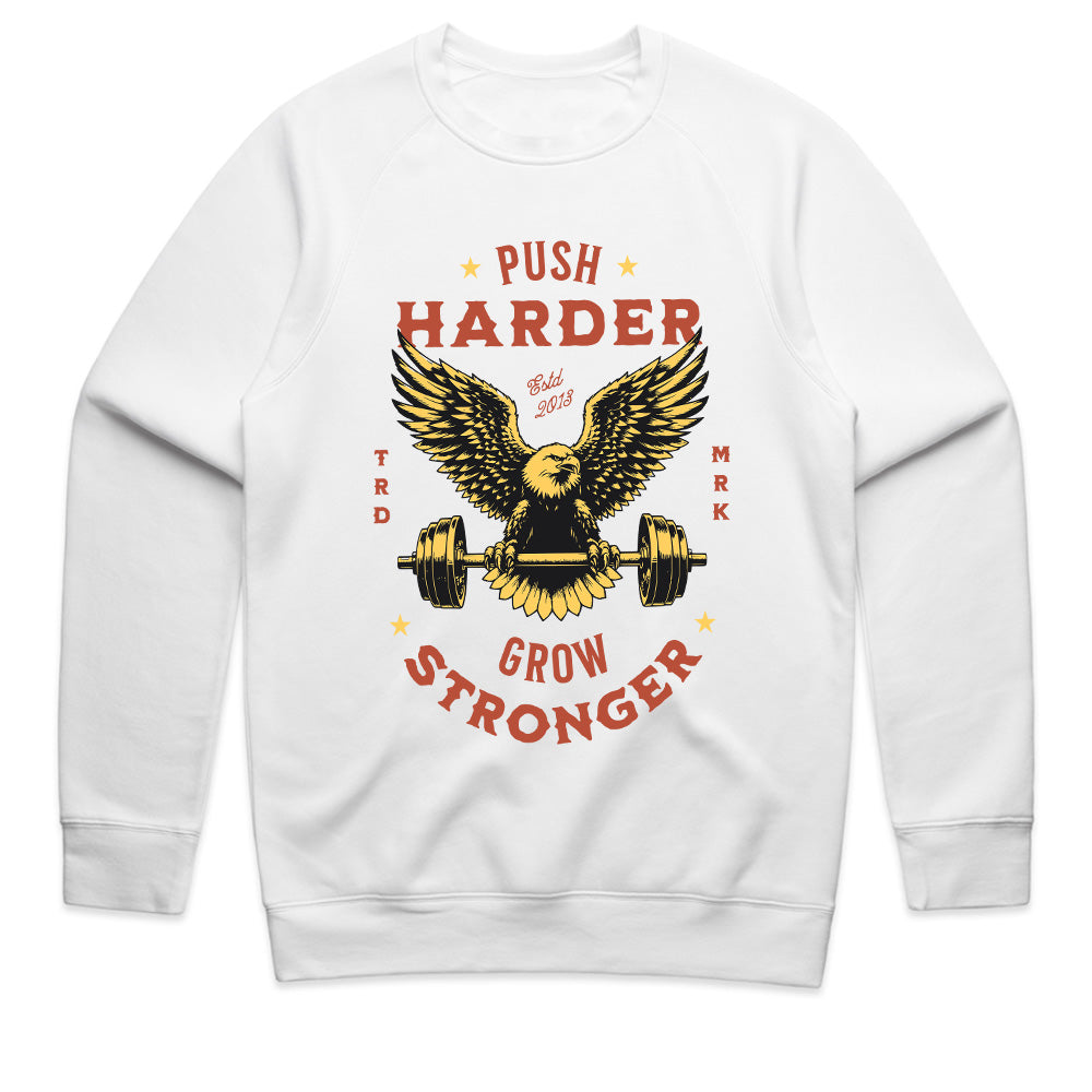 "Push Harder, Grow Stronger" Eagle Gym T-Shirt – Strength & Determination