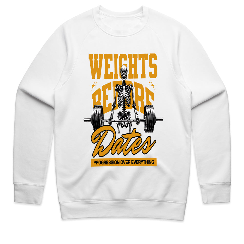 "Weights Before Dates" Gym T-Shirt – Progression Over Everything