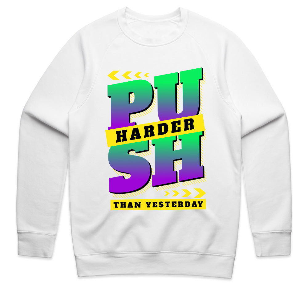 "Push Harder Than Yesterday" Motivational Gym T-Shirt – Keep Grinding, Keep Winning