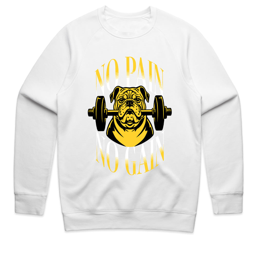 No Pain No Gain Bulldog Gym T-Shirt – Motivational Fitness Apparel
