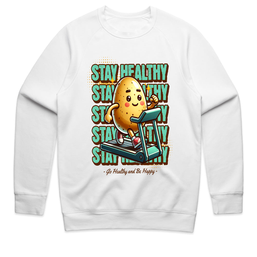 "Stay Healthy Cute Potato Workout T-Shirt – Fun Fitness Motivation Tee"