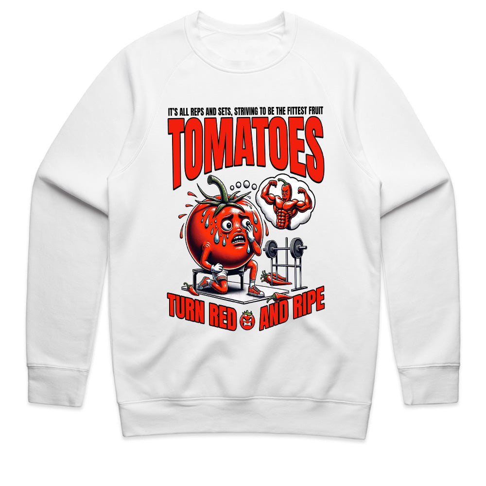 "Tomatoes Turn Red and Ripe" Funny Workout Gym T-Shirt – Fitness Humor