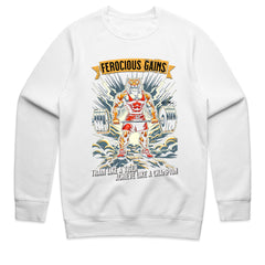 "Ferocious Gains" Tiger Powerlifting Gym T-Shirt – Train Like a Champion