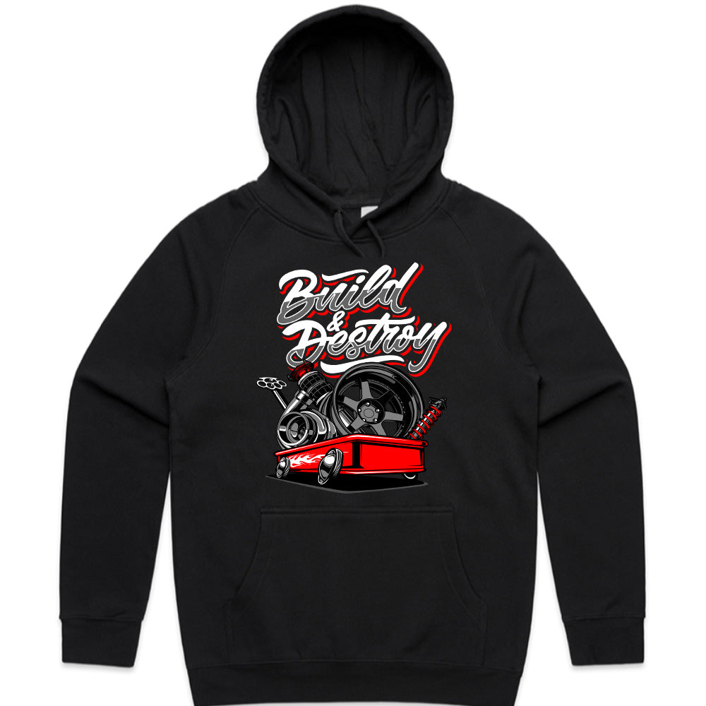 Build & Destroy Custom Garage Performance T-Shirt