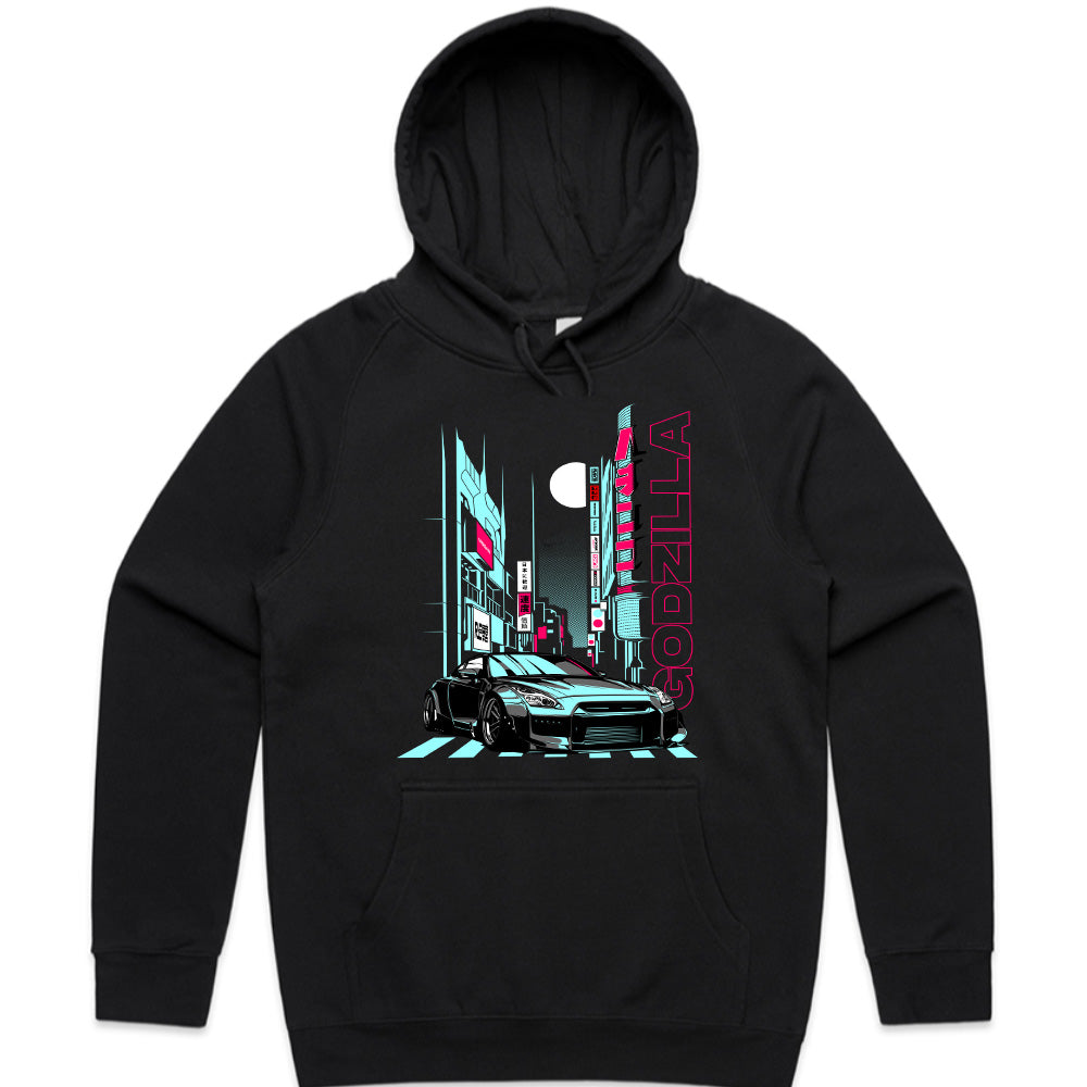 Neon Godzilla Street T-Shirt — GT-R Midnight City Edition
