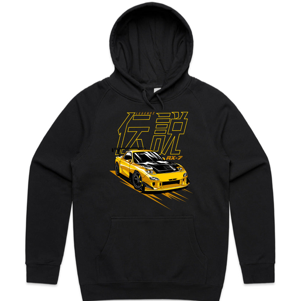 RX-7 Rotary Legends — Yellow Drift King T-Shirt