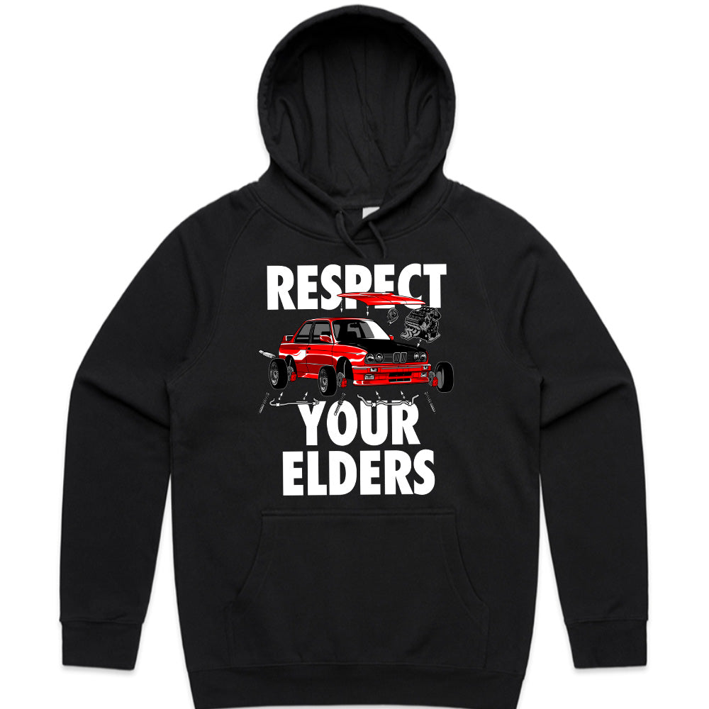 Respect Your Elders — Classic BMW E30 Build T-Shirt