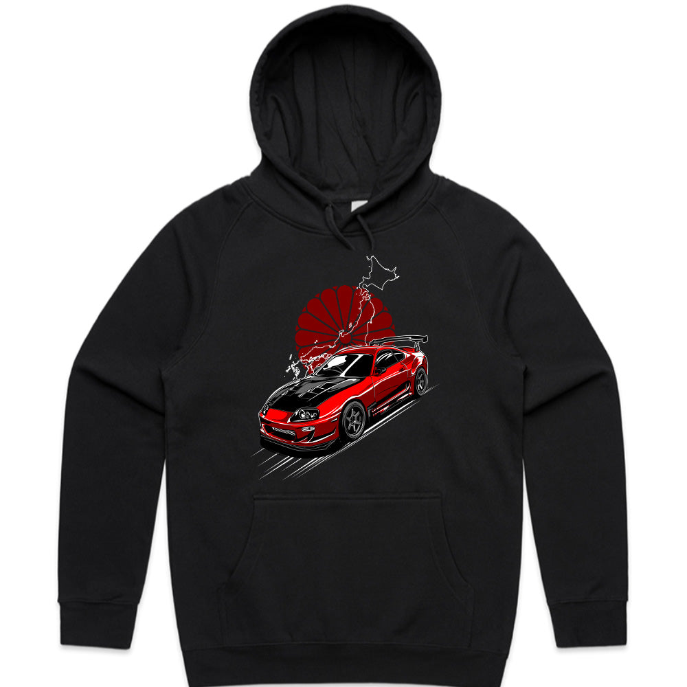 Red Supra Rising: JDM Japan Drift T-Shirt