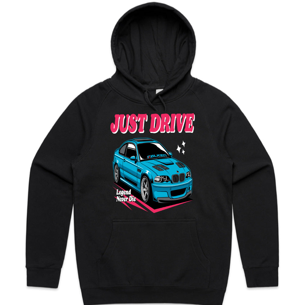 Just Drive BMW E46 T-Shirt – Legend Never Die Drift Edition Tee
